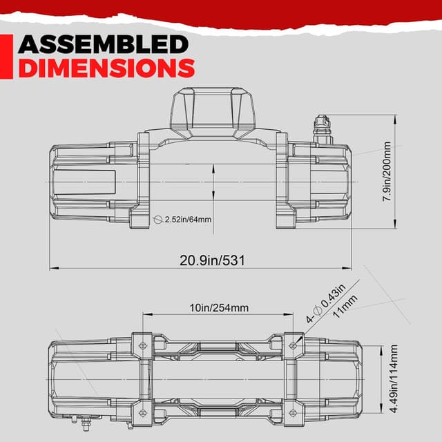 Thumbnail 5 de RUGCEL 12000lb Waterproof Electric Winch