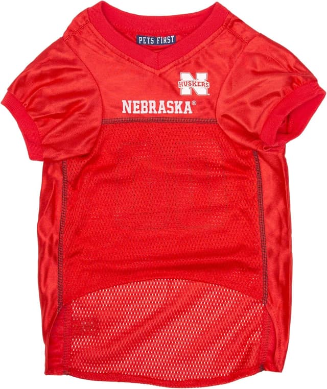 Detalle de Pets First NCAA Nebraska Cornhuskers Mesh Jersey for Dogs & Cats, Medium