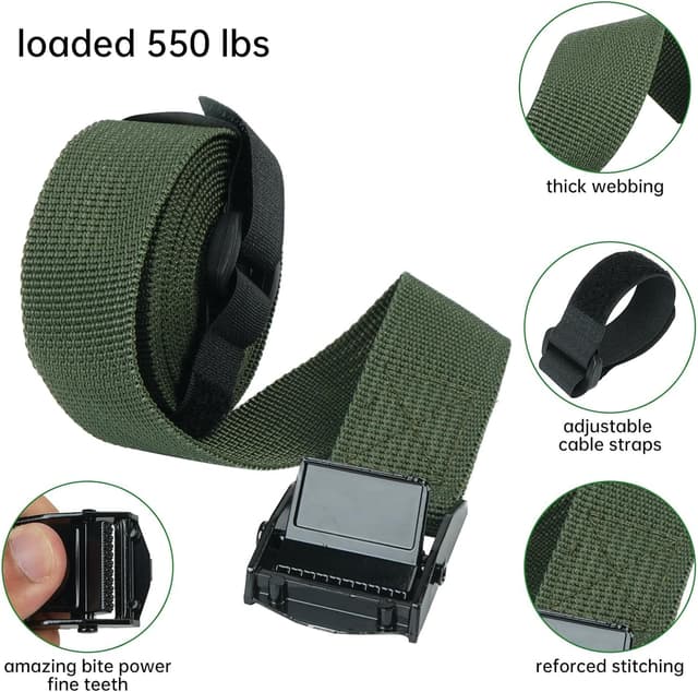 Thumbnail 3 de VirtuGro 6 Pack Ratchet Tie Down Straps 2.5m