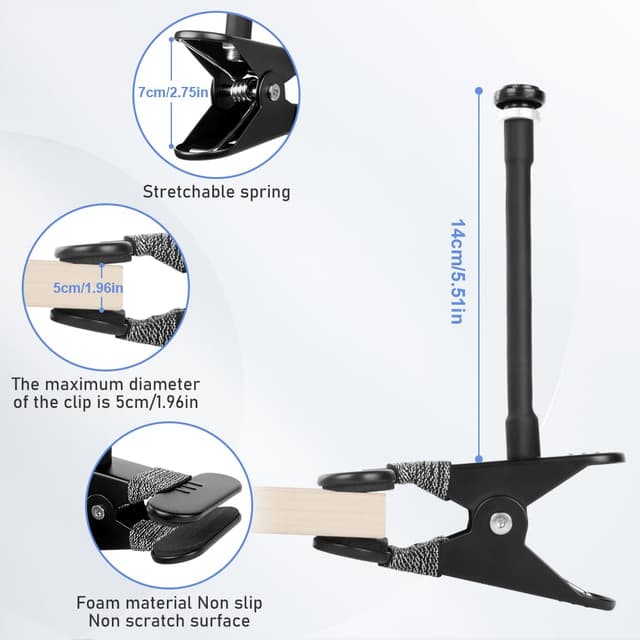 Detalle 2 de OFFCUP supporto da parete per telecamere di sicurezza interno/esterno (2 pezzi), collo regolabile a clip