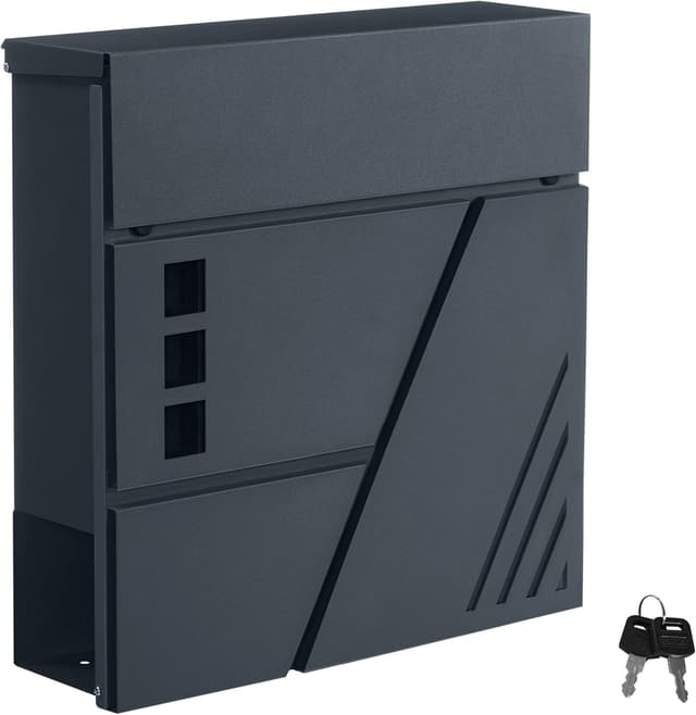 Detalle de SONGMICS Wandbriefkasten GMB053G02 Anthrazit