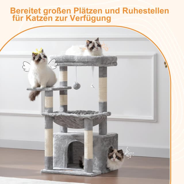 Detalle de Heybly Kratzbaum HCT008SW – extra großer Katzenkorb mit weicher Ruheplattform