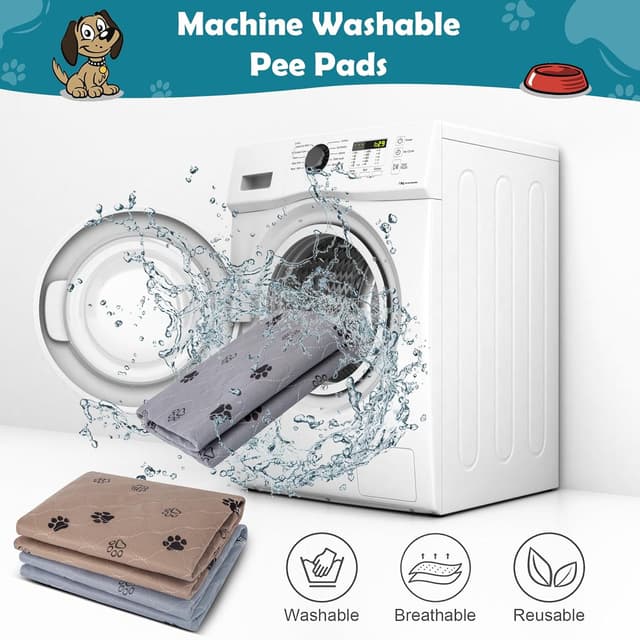 Detalle 2 de LENAUQ Puppy Training Pads 70x80cm (2 Pack) Waterproof, Machine Washable Leak-Proof Pee Pads