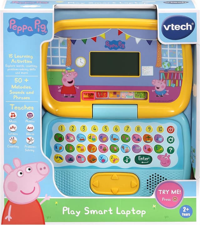 Detalle de VTech Peppa Pig Play Smart Laptop (Interactive Learning Laptop) – English version for ages 2–6