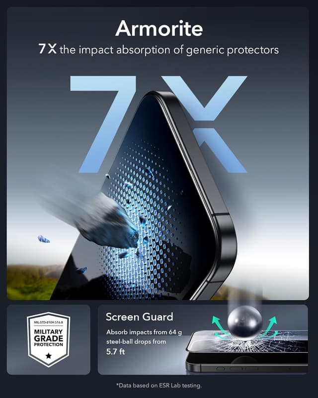Thumbnail 4 de ESR Armorite 9H+ Glass iPhone 17/16 Pro