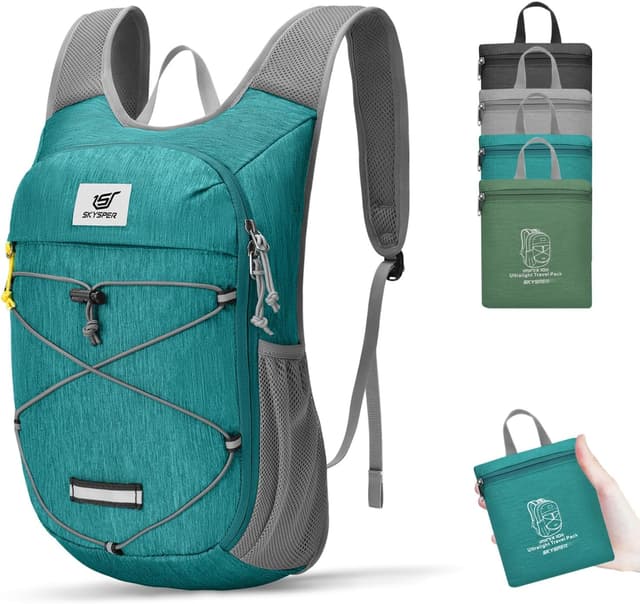Thumbnail 6 de SKYSPER Zaino Trekking 10L pieghevole ultraleggero (0,3 kg) per viaggi ed escursioni