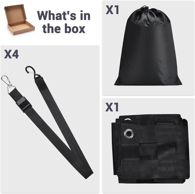 Detalle de Heavy Duty Heckklappe Netz für LKW-Bett – Cargo Net mit 4 verstellbaren Riemen und Karabinerhaken