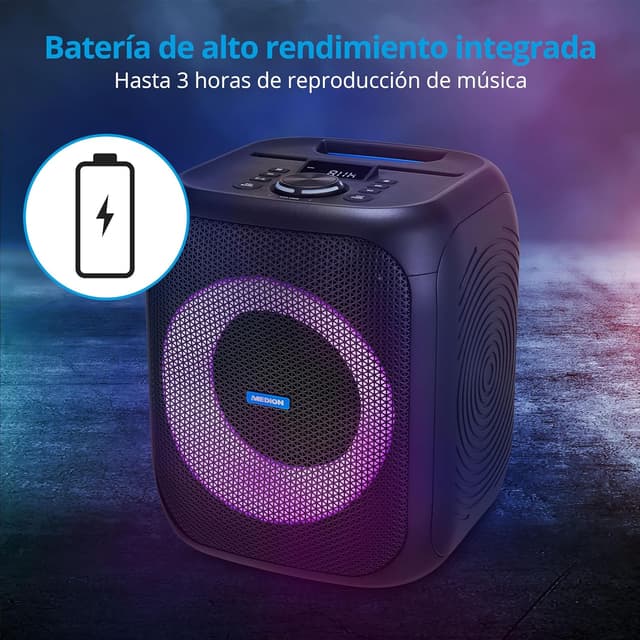Thumbnail 5 de MEDION S61991 Bluetooth Speaker con Luz, USB y Micrófono 🎉