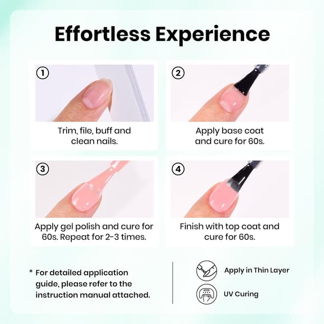 Thumbnail 6 de Beetles Pastel Gel Polish Set (Afternoon Desserts Collection) – 6 Pastel Shades for UV/LED DIY Nails