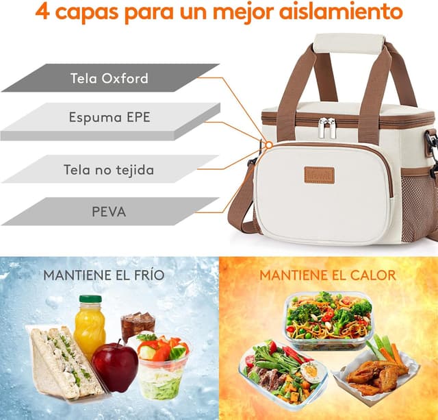 Thumbnail 1 de Lifewit Bolsa Térmica Porta Alimentos 8.5L 🧊 para Trabajo y Playa