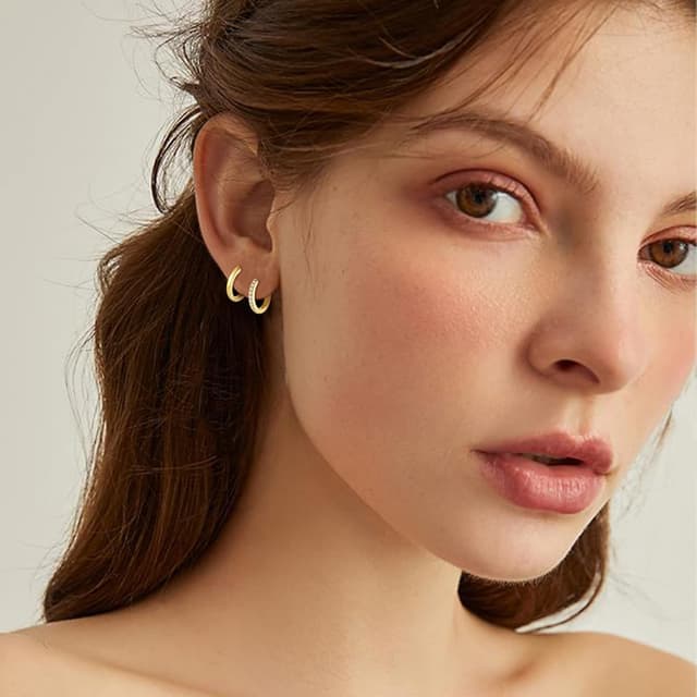 Detalle 1 de RoseJeopal Ohrstecker 925 mit Zirkonia Set