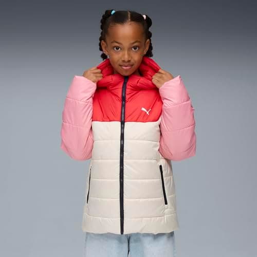 Detalle de PUMA Chaqueta unisex con capucha acolchada para niños