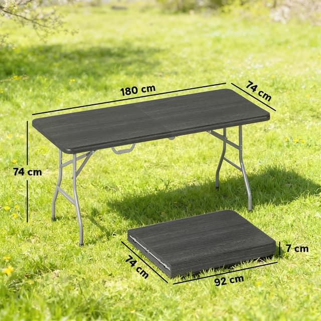 Thumbnail 2 de Outsunny Table Pliante HDPE 180x74x74 cm