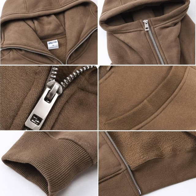 Detalle de Veste sweat Zifipeoed pour homme à capuche et col montant (style Harajuku) pour l’hiver et l’automne