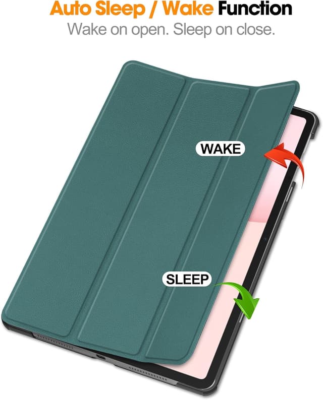 Detalle 2 de Fitudoos Schutzhülle für Honor Pad 10 (12,1") – ultra-dünn mit Standfunktion und automatischem Ruhe-/Wachmodus, grün