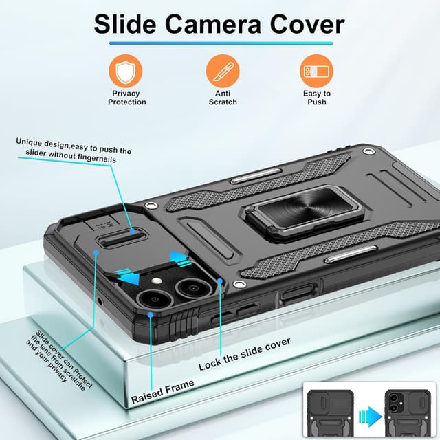 Thumbnail 4 de Jshru Samsung Galaxy A06 shockproof case with ring stand