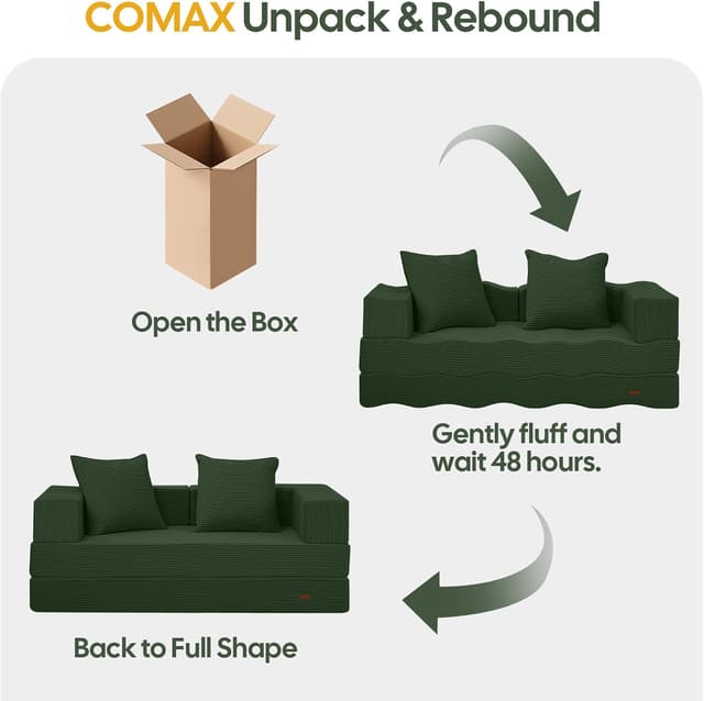 Thumbnail 5 de COMAX Folding Sofa Bed 4-in-1 Yellow 🛋