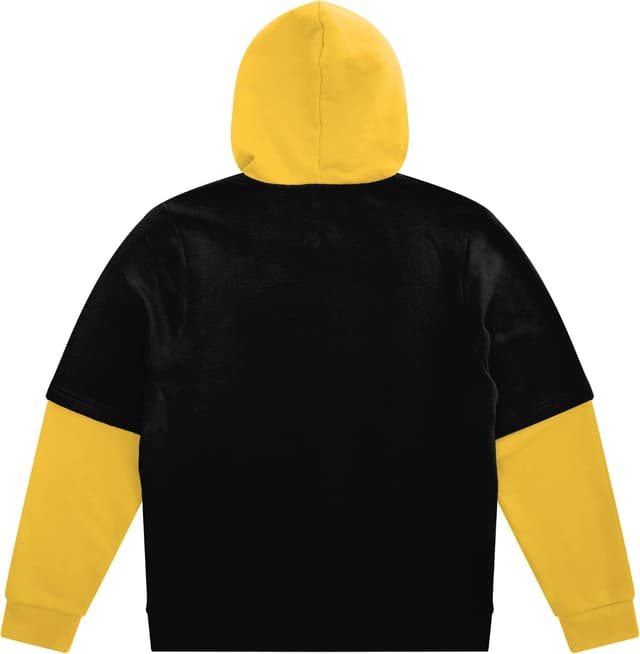 Detalle de FOCO NFL Men’s Team Logo Wordmark Long Sleeve Hooded Button-Up Shirt