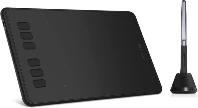 Detalle de Huion Inspiroy H640P drawing tablet with battery-free PW100 stylus for Windows, Mac, Linux, Android