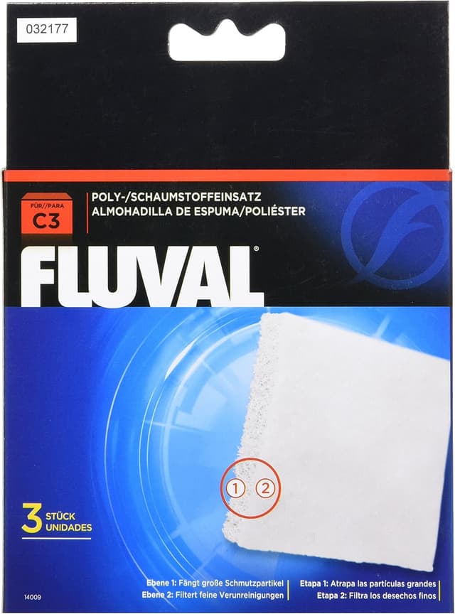 Detalle de Fluval C3 Schaumstoff/Polypatrone (3er Pack) für die mechanische Filterung