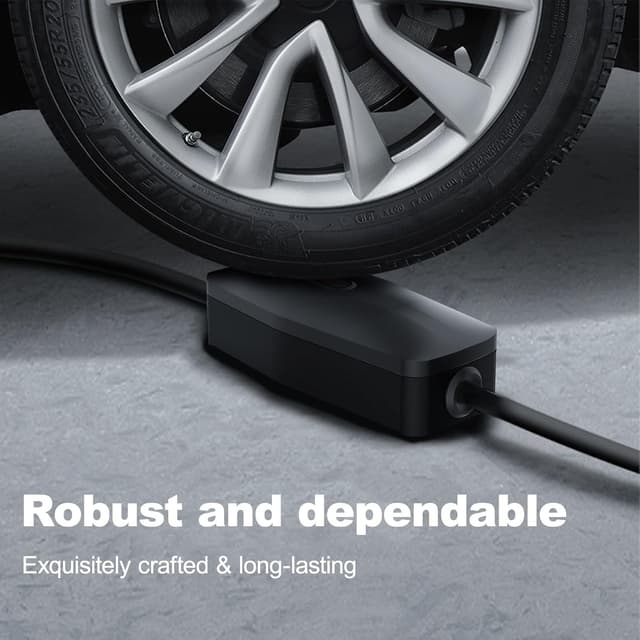 Detalle 2 de VDLPOWERVP Type 2 to 3-pin EV charger (5m cable, 13A) with LED status indicators and IP65 protection