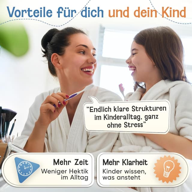 Detalle de LIKARTO Routine Planer Kinder (Montessori) mit Magnettafel – für mehr Struktur im Alltag, klassisches Design