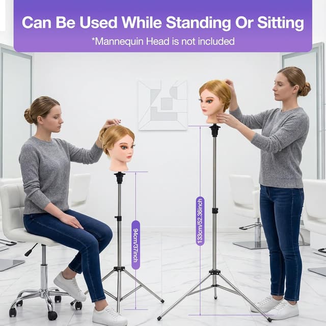 Detalle de Puppenkopfständer Neverland 80 bis 133 cm