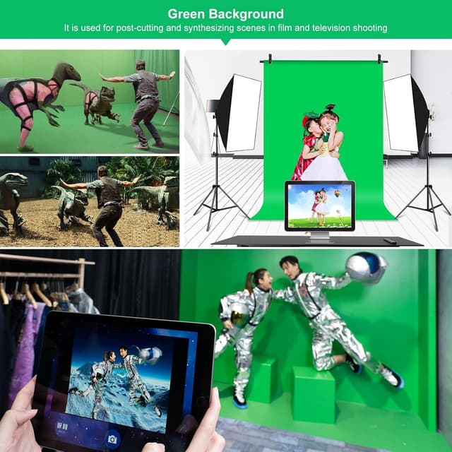 Thumbnail 4 de PULUZ Greenscreen Backdrop with Stand 2x2m