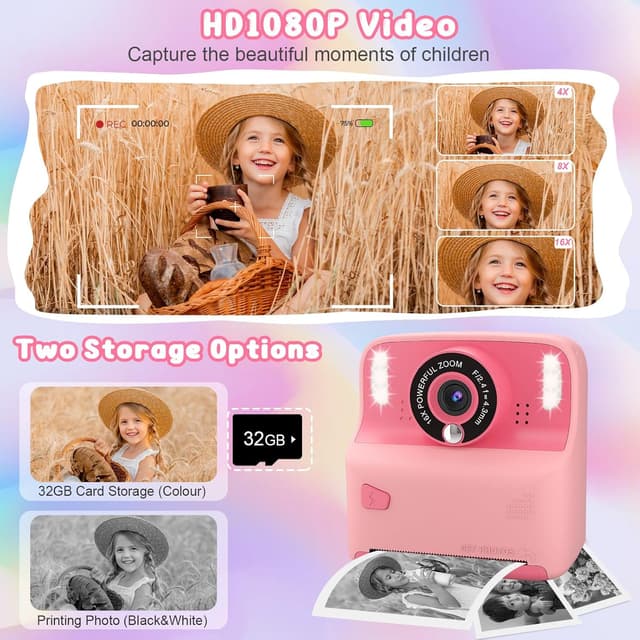 Detalle 2 de Amzelas Kids Instant Print Camera