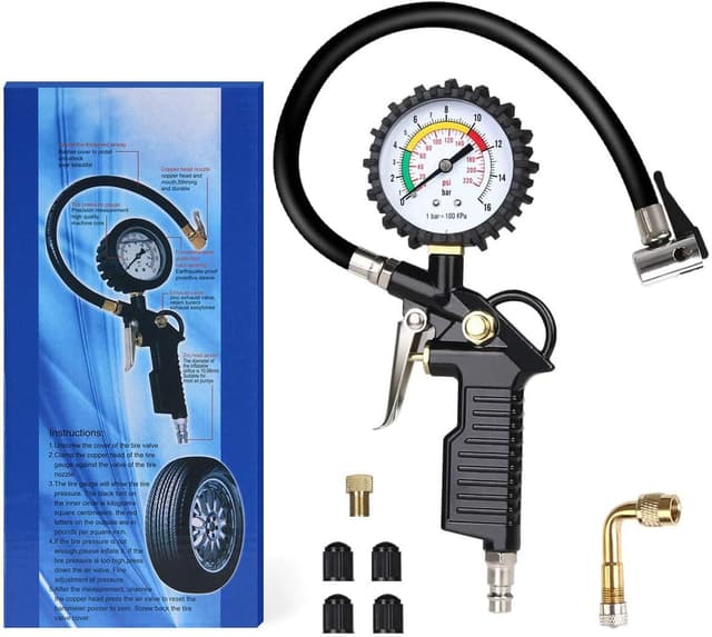 Thumbnail 6 de URAQT Tyre Pressure Gauge & 220 PSI Tyre Inflator with Pressure Gauge