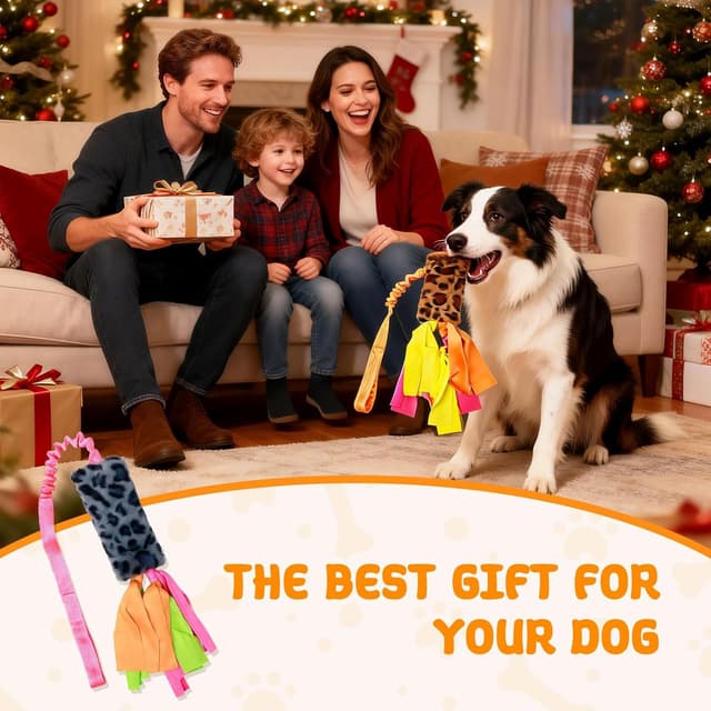 Thumbnail 6 de Bestwist Dog Tug of War Toy (Interactive Bungee Plush with Squeaker) for Small, Medium and Large Breeds