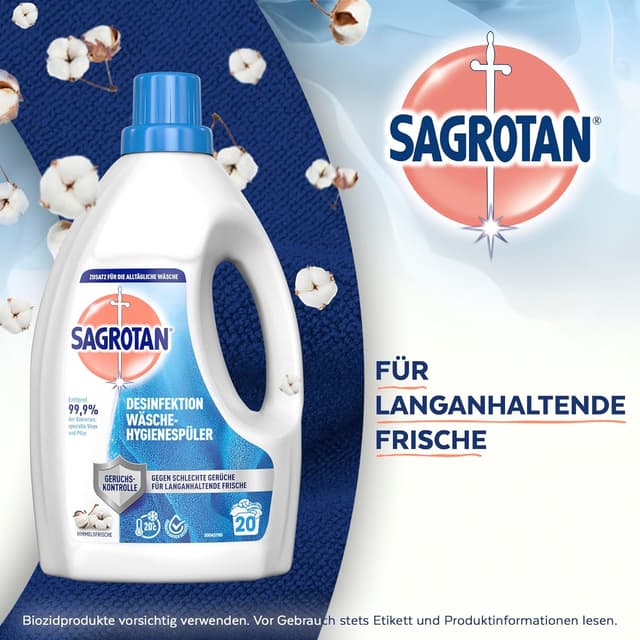 Detalle de Sagrotan Wäsche-Hygienespüler 4 x 1,5 l