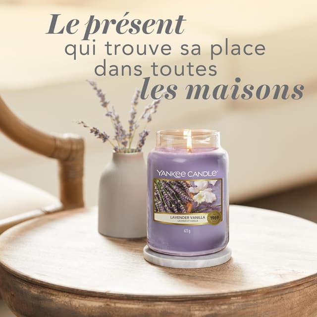 Detalle 2 de Yankee Candle Lavande et vanille 150 h 🕯