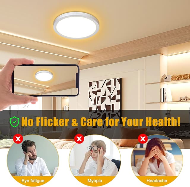 Thumbnail 4 de Befurglor 18W LED Ceiling Light 2000 lm, 23 cm