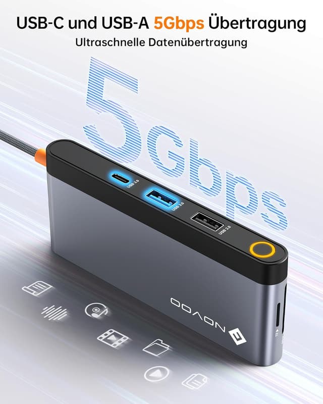 Detalle 2 de NOVOO Docking Station USB C Hub
