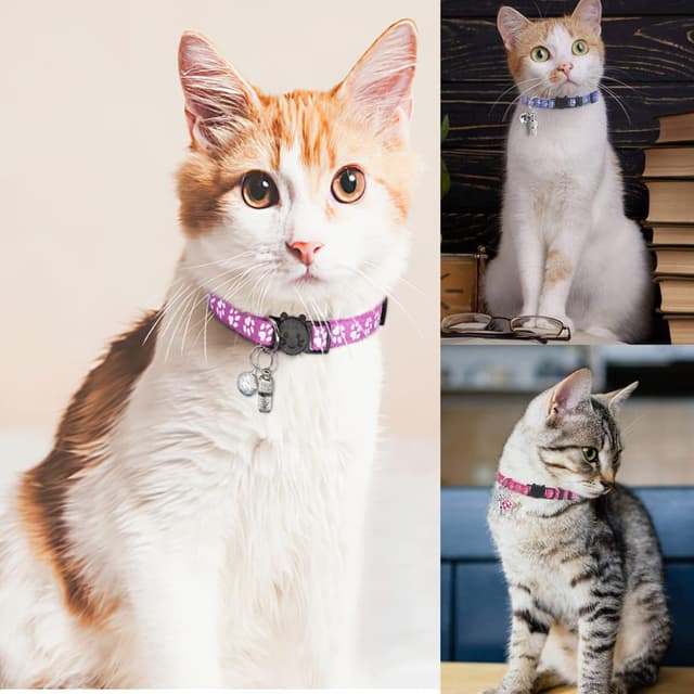 Detalle de BOW CALICO Reflective Cat Collar 19-32 cm