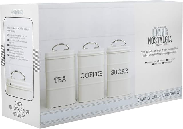 Thumbnail 5 de KitchenCraft Living Nostalgia Tarros de Té, Café y Azúcar