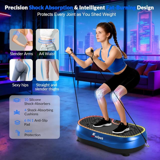 Detalle de Vibration Plate EvoSpark 2026 2D & 3D Dual Motor machine with adjustable speeds