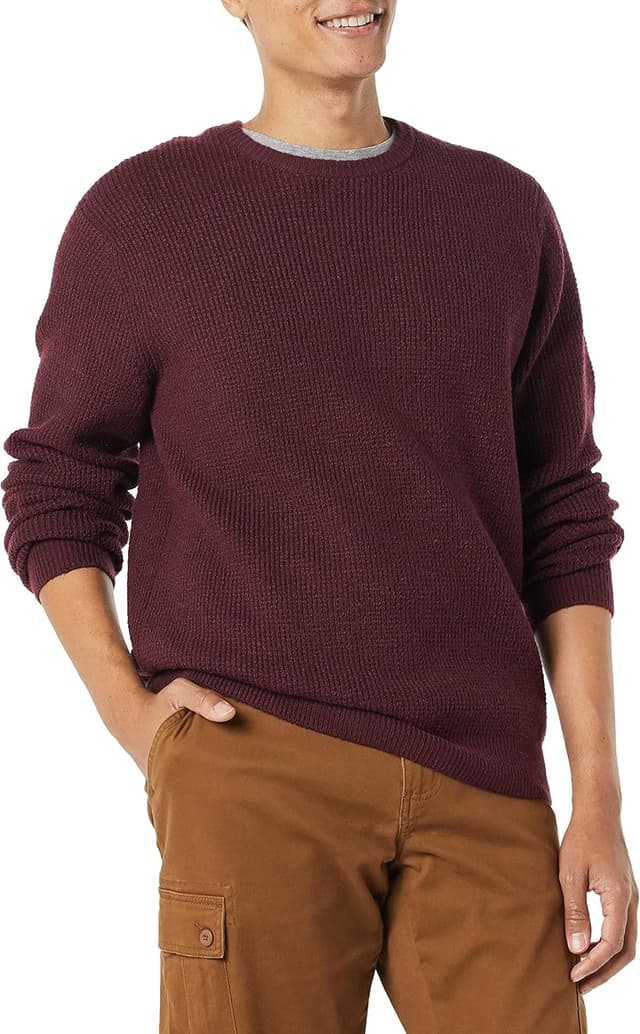 Detalle de Amazon Essentials Waffle Stitch Crewneck Jumper