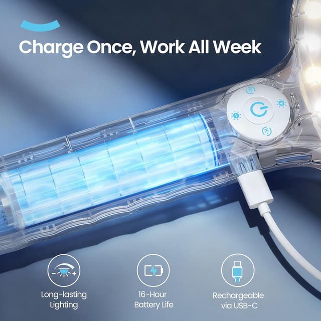 Thumbnail 6 de ARTDOT abnehmbare Lupe mit Licht und Ständer – Lupenleuchte für Lesen, Basteln und Modellbau