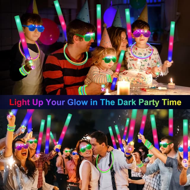 Thumbnail 1 de OLUPP Neon Party Supplies 150‑Piece Set