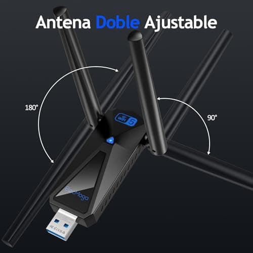 Thumbnail 7 de ElecMoga Adaptador WiFi USB 1300Mbps