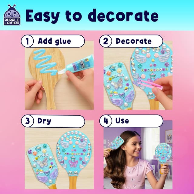 Thumbnail 3 de Decorate Your Own Mirror & Brush Craft Kit for Kids