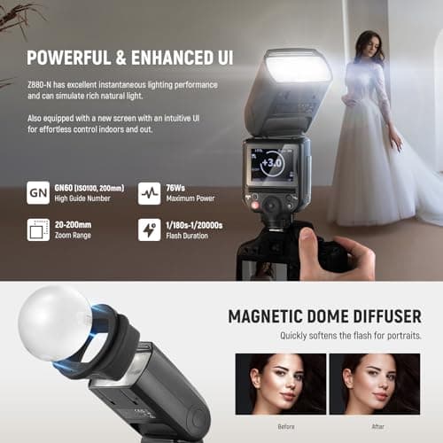 Detalle 2 de NEEWER Z88 T880 flash TTL 76W ⚡