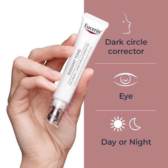 Detalle de Eucerin Radiant Tone Eye Cream for Dark Circles & Eye Puffiness (Thiamidol + Hyaluronic Acid), 0.5 oz