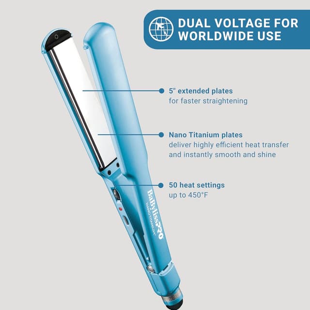 Detalle 2 de BaBylissPRO Nano Titanium Ultra-Thin Straightener