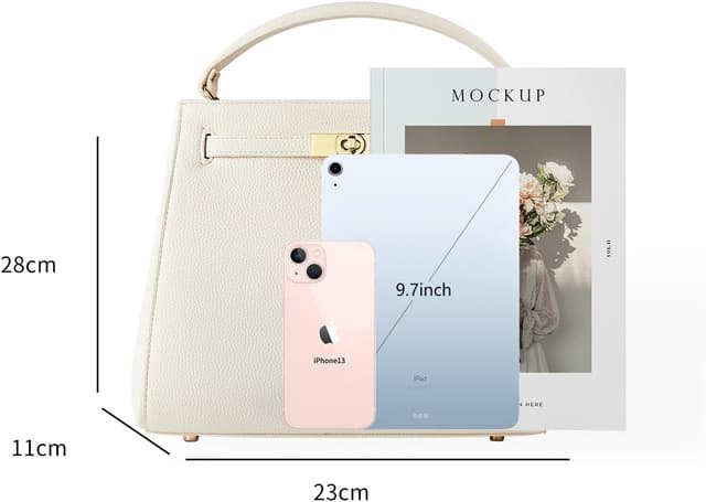 Detalle de VICTORIA HYDE Borsa a mano e tracolla da donna in PU con scomparti multipli, 28 x 23 x 11 cm