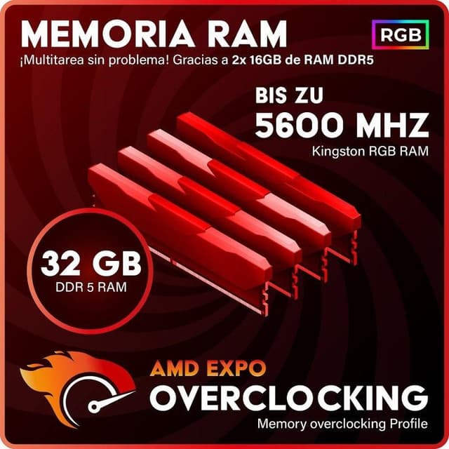 Detalle de GREED MKM Power con 1 TB SSD y RTX 5070 Ti