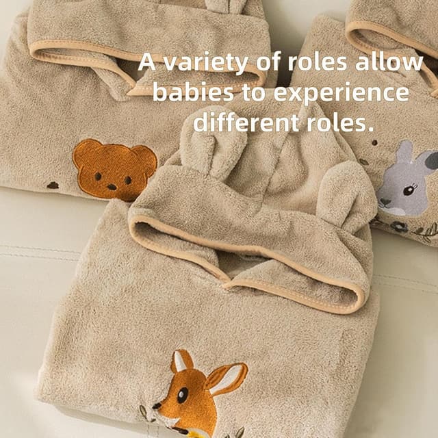 Detalle de HAGOT poncho de bain enfant avec capuche (serviette bébé) 0-3 ans