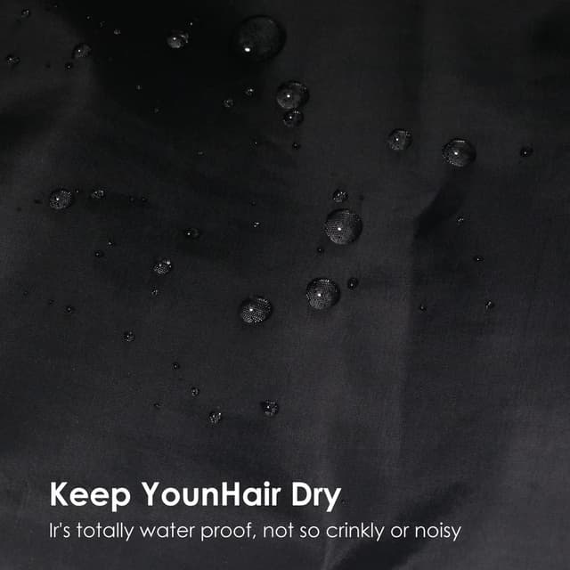 Detalle 2 de Auban Extra Large Waterproof Shower Cap (XL, Satin Lined, Adjustable) for Thick Long Hair, Braids & Dreadlocks